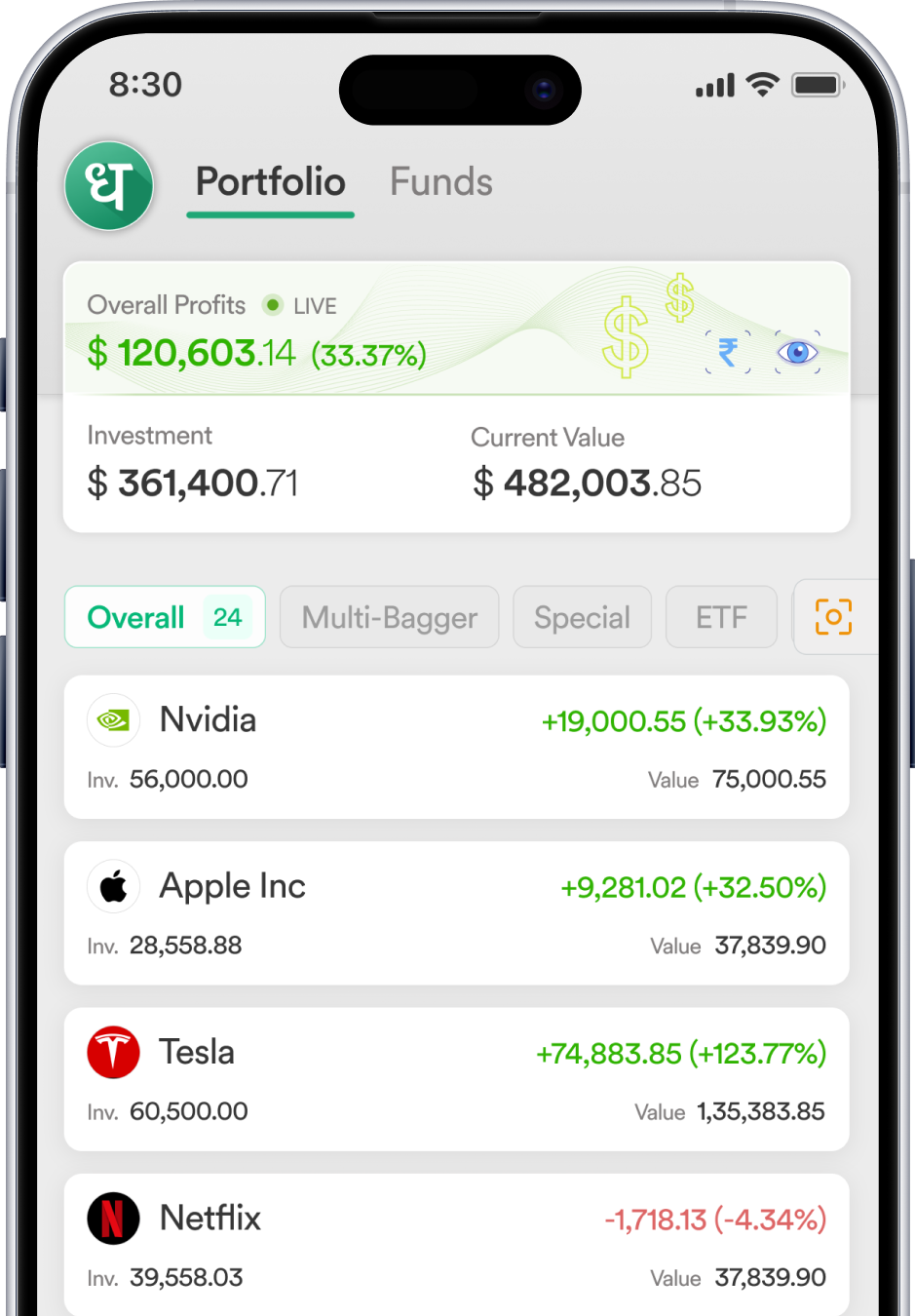 Dhan US Stocks App